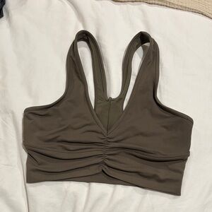 Women's Olive Green Brown Sports Bra S